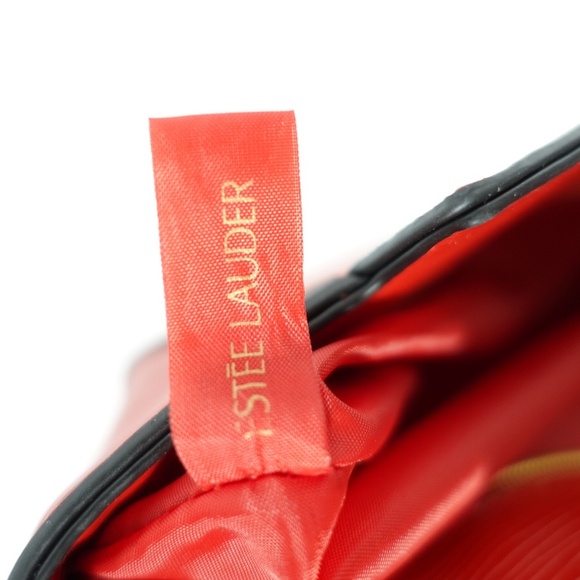 | Estée Lauder | Fire Cracker Red Cosmetic Makeup Travel Hand Bag Case Clutch - Picture 6 of 9